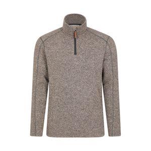Mountain Warehouse - "Idris II" Fleece-Oberteil mit halbem Reißverschluss für Herren MW631 (XS) (Beige)
