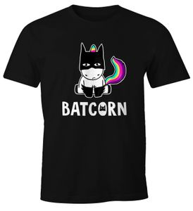 Herren T-Shirt Batcorn Einhorn Unicorn Fun-Shirt Einhorn-Shirt Unicorn cool Moonworks®  M