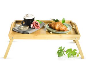 Podnos na posteľ Prírodný 50x30cm Podnos na servírovanie Podnos na raňajky Doska Drevo