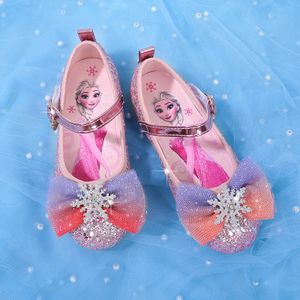 Neu Tanzschuhe Elsa Prinzessin flache Schuhe Pumps Ballerinas für Mädchen Geschenk Rosa Größe29