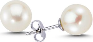 Perle Ohrstecker 14 Karat 585 Weißgold