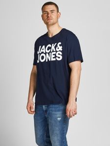 Logo T-Shirt Plus Size Rundhals Kurzarm Shirt Übergrößen JJECORP |