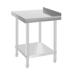 JEOBEST® Arbeitstisch Edelstahl Küchentisch Tisch Küchewerkbank Zubereitungstisch 61x61x90cm