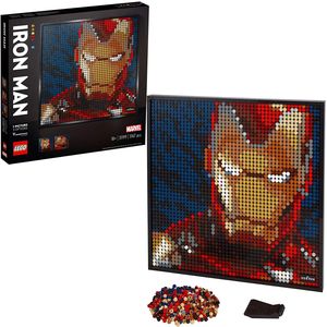 LEGO 31199 Art Marvel Studios Iron Man - Kunstbild, Wanddeko und Poster zum Basteln, DIY Puzzle für Erwachsene, tolles Geschenk