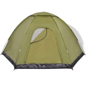 PROFI Campingzelt 6 Personen grün | regenfest & atmungsaktiv | Familienzelt Gruppenzelt Kuppelzelt Zelt Camping Outdoor Zelten