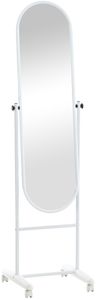 CLP Standspiegel Nane Oval Rollbar, Farbe:weiß