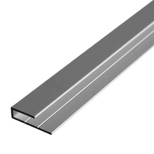 10, S-Polytec® Aluminium U-Profil 3mm Silber eloxiert (2 Meter), Alu Abschlussprofil, Aluprofil für Vinyl-Boden und Aluverbundplatten Dibond