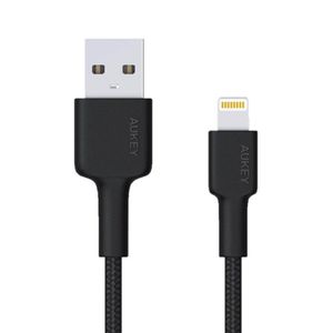 AUKEY CB-AL05 iPhone Kabel, 2m geflochtenes Nylon Lightning Ladekabel, Kompatibel mit iPhone, iPad und mehr