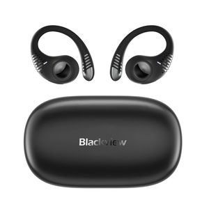 Blackview Bluetooth 5.3 Kopfhörer Sport AirBuds 10, 16,2mm Lautsprecher Kabellos Kopfhörer, Noise Cancelling, Touch Control, IPX7 Wasserdicht, schwarz