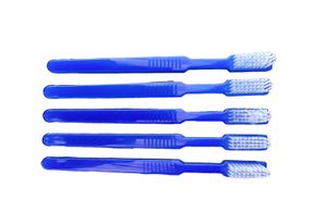 Unibrush Einmal - Zahnbürste mit Zahnpasta 10 Stück in der Farbe Blau