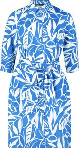 Kleid Kurz 3/4 Arm 8811 Blue/Cream Größe 42