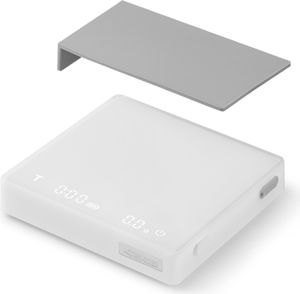MHW-3BOMBER Mini-Kaffeewaage mit Timer, 2 kg/0,1 g genau, 3 Modi, wiederaufladbare tragbare Digitalwaage vom Typ C fuer Espresso und Pour-Over-Kaffee mit Silikon-Isolierhuelle