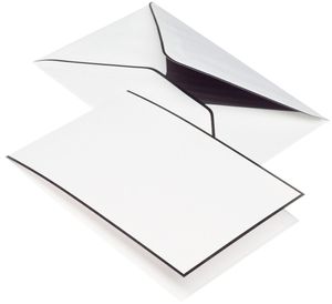 Rössler Papier 22373701 Trauermappe Karten+Umschläge - DIN A6/C6, weiß, je 5 Stück