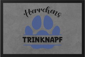 Herrchens Trinknapf Fußmatte Hund Hunde Pfote Liebe Hundeliebhaber Tierliebe Vierbeiner Gassi Haustier