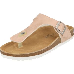 Supersoft 274-613 Damen Schuhe Zehentrenner Pantoletten Lederfußbett Rosegold