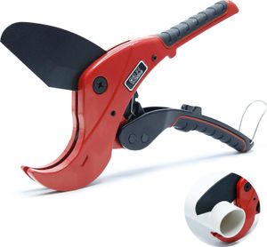 CCLIFE pvc Rohrschneider für Kunststoffrohre, Kunststoff Rohrabschneider Mit Ratschen 42/64mm von PVC/PE/PP/PEX/PPR Modell:64mm