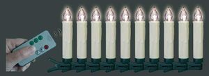 F-H-S LED Baumkerze 10 Kerzen kabellos mit FB incl. Batterien