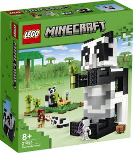 LEGO 21245 Minecraft Das Pandahaus Set, bewegliches Panda-Spielzeug-Haus mit Tier-Figuren und Skelett, Spielzeug für Jungen und Mädchen ab 8 Jahren