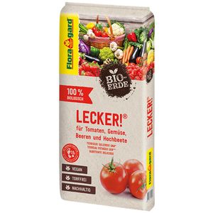 Floragard® BIO-ERDE Lecker!® für Tomaten Gemüse Beeren und Hochbeete 40 Liter