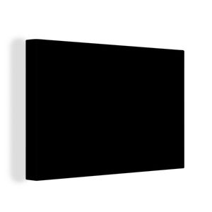OneMillionCanvasses® - Leinwandbilder - 120x80 cm, Schwarz - Dunkel - Massiv - Farbe, Wandbilder Kunstdruck Wanddekoration - Foto auf Leinwand - Gemälde auf Holzrahmen  - Wanddekorationen - Wohnzimmer