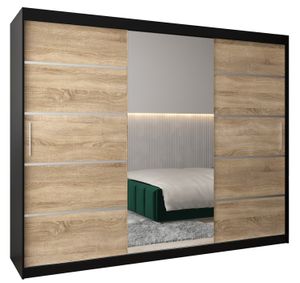 Kleiderschrank, Schiebetürenschrank Schlafzimmer, Schrank mit Spiegel VERONA 2 250 cm