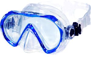 AQUAZON BEACH Schnorchelbrille, Schwimmbrille, Taucherbrille für Kinder und Erwachsene, Farbe:blau Senior/Erwachsene