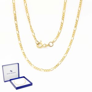 Nicole Manson Figaro Goldkette Halskette 333 Gold Ketten 8K 2.1 mm Breite Figarokette 55 cm