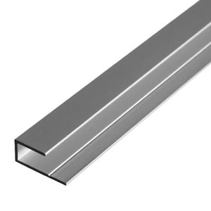 5, S-Polytec® Aluminium U-Profil 6mm Silber eloxiert (2 Meter), Alu Abschlussprofil, Aluprofil für Vinyl-Boden und Aluverbundplatten Dibond