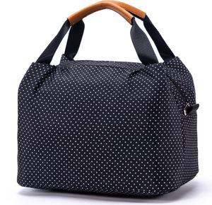 Freetoo Thermobehalter, Fassungsvolumen 9L Picknickkorb Lunchtasche Kühltasche Isoliertasche Lunchbag, Thermotasche mit Reißverschluss für Arbeit, Schule, unterwegs und Picknick, gefuttert mit EPE-Schaum und Aluminium - Schwarz