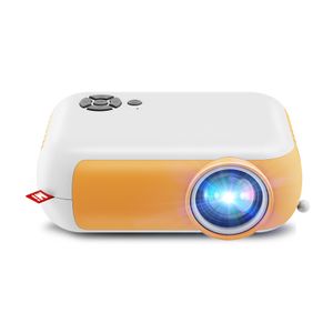 TransJee A10 mini LED projektor, rozlišení 480 x 360, podporuje HD/TF kartu/USB vstup, 3,5 mm audio výstup, žlutý, bílý, evropská norma