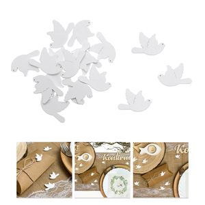 Oblique Unique Holz Tauben als Streudeko Tischdeko für Taufe Kommunion Konfirmation Hochzeit - Echtholz weiß