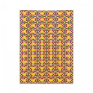 Abakuhaus Geometrisch Wandteppich, Orientalisches Sonnenmotiv aus Weiches Mikrofaser Stoff Kein Verblassen Klare Farben Waschbar, 110 x 150 cm, Mehrfarbig