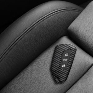 kwmobile Autoschlüssel Hülle kompatibel mit VW Golf 8 3-Tasten Autoschlüssel - Hardcover Schutzhülle Schlüsselhülle Cover Carbon Schwarz