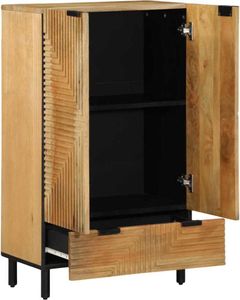 vidaXL Highboard Braun 60x33x100 cm Massivholz Mango