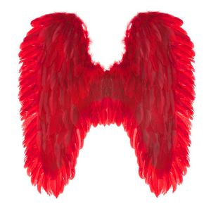 Engelsflügel 70 x 65 cm | Federn Rot