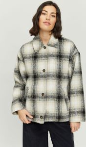 Mazine Kurz-mantel übergang trenchcoat Tilley Vegan Wool Jacket beige/black/checked XS (Damen)