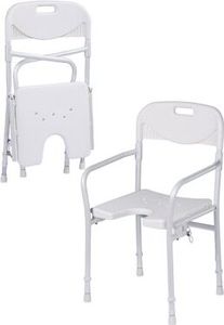 Duschstuhl 9400-A m.Armlehnen,u.Ausschnitt,höhenvstb.o.Pad, Duschstuhl 9400-A m.Armlehnen,u.Ausschnitt,höhenvstb.o.Pad,