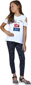 Mädchen Kinder Leggings gemustert in Baumwolle; Muster-7 104/110