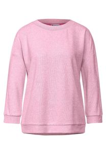 Street One Shirt in Melange Optik, pink crush melange