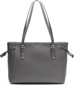 Lazarotti Leder Schultertasche Bologna Leather MK Tote Grey grau