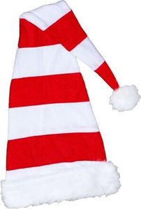 Weihnachtsmütze rot weiß gestreift 90cm lang 50
