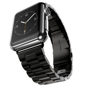 Strap-it Apple Watch Gliederarmband (Schwarz) - Große: 42 - 44 - 45 - 49mm