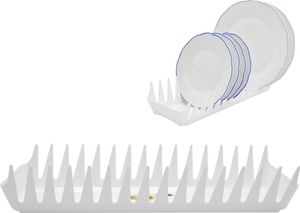 Stojak ociekacz na talerze plastikowy biały 39 cm
