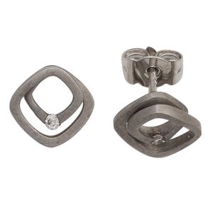 JOBO Ohrstecker 950 Platin mattiert 2 Diamanten Brillanten 0,06ct. Ohrringe JOBO Ohrstecker 950 Platin mattiert 2 Diamanten Brillanten 0,06ct. Ohrringe