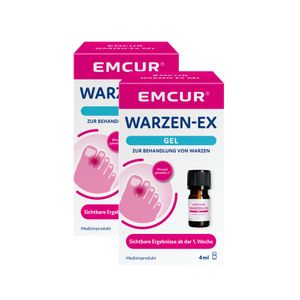 2 x 4 ml, Emcur Warzen-Ex Gel: Mittel zum Behandeln von Warzen an Fuß, Bein, Zeh, Hand, Arm und Finger, mit Trichloressigsäure