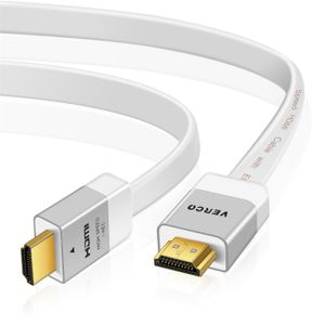 15m HDMI 2.0 Kabel Flach dünn 4K UHD Ultra HD 3D Ethernet ARC CEC High Speed