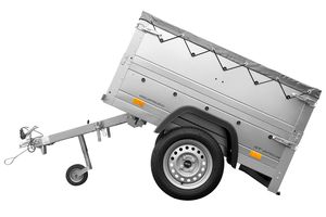 Neu Anhänger GARDEN TRAILER 150 KIPP mit zusätzlichen Bordwänden, Stützrad und Flachplane