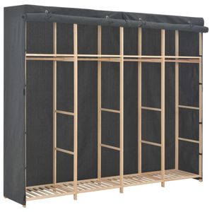 vidaXL Kleiderschrank Grau 200 x 40 x 170 cm Stoff - Schrank - Schränke - Kleiderschrank - Kleiderschränke