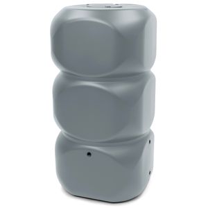 YourCasa Regentonne 320 Liter [Aquablock] mit Öffnung und Deckel - Wassertonne Moderne eckige Form - Regenfass aus Kunststoff Regenwassertank (Grau)