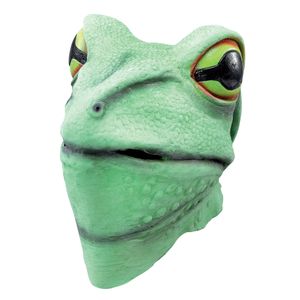 Bristol Novelty Unisex gumová maska žáby pro dospělé BN1077 (jedna velikost) (zelená)